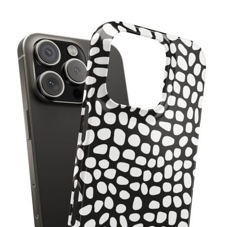 Stylish Slim Phone Case | Modern Black & White Design, Phone Accessory, Gift for Her, Trendy Tech Style