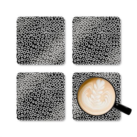 Modern Abstract Cork Coaster Set | Boho Home Decor, Unique Gifts, Drinkware Accessories, Kitchen Decor, Table Protection