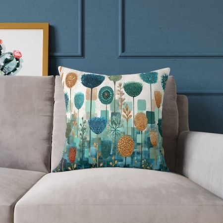 Vibrant Floral Square Pillow, Decorative Cushion, Boho Home Decor, Couch Throw Pillow, Gift for Flower Lovers, Cozy Living Room Accent