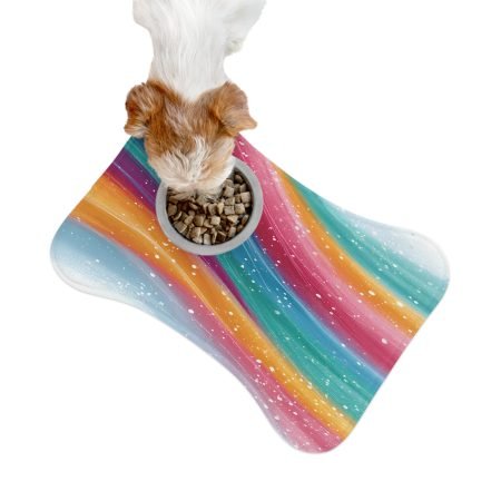 Colorful Pet Feeding Mats, Dog Bowl Mats, Cat Food Mats, Stylish Pet Accessories, Pet Feeding Station Decor