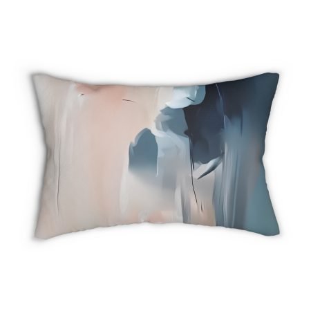 Abstract Blue and Pink Lumbar Pillow - Modern Home Decor, Cozy Accent Cushion, Perfect for Living Room, Bedroom, Gift Idea