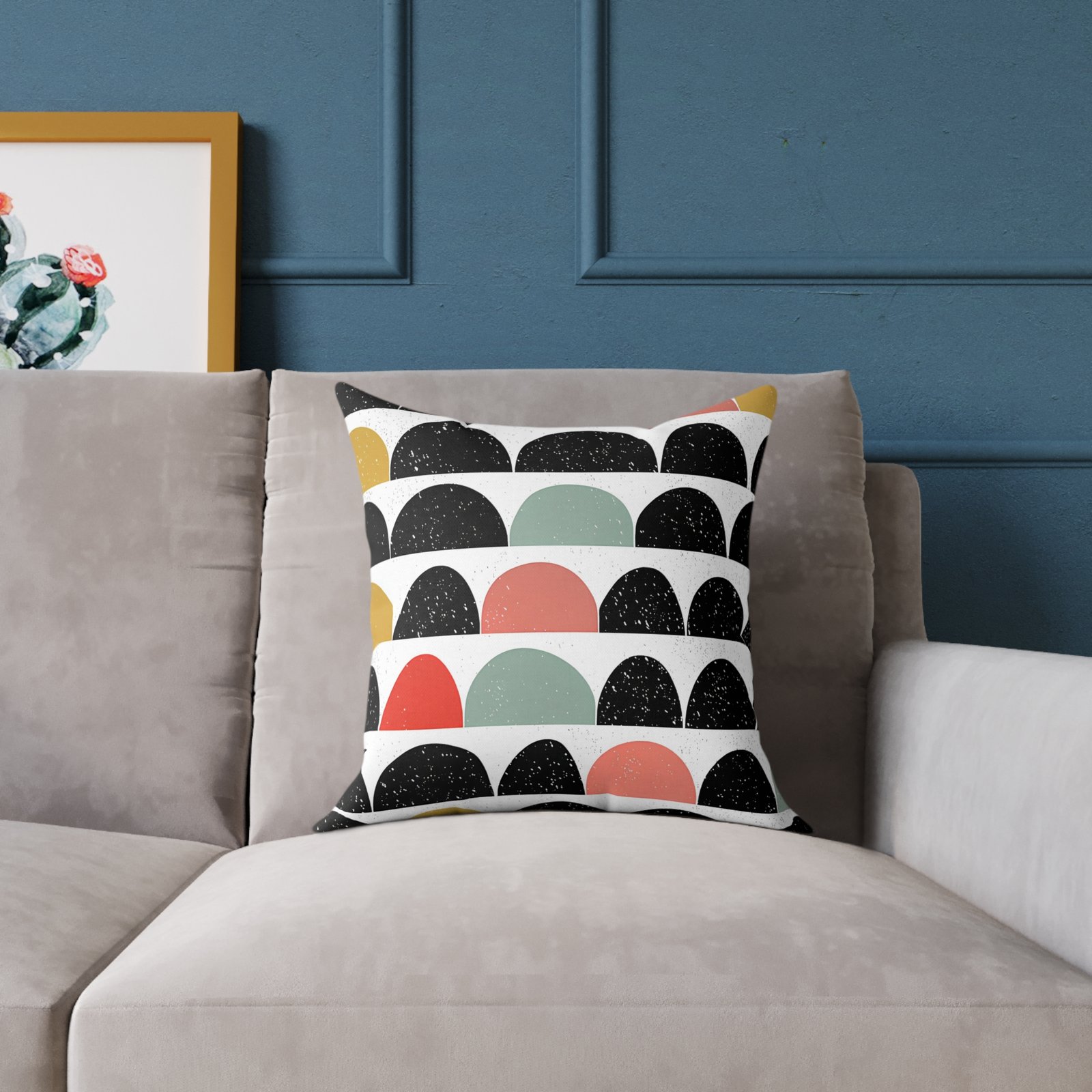 Modern Geometric Throw Pillow, Decorative Accent, Boho Home Decor, Couch Cushion, Gift for Housewarming, Trendy Pillow Cover - Image 3