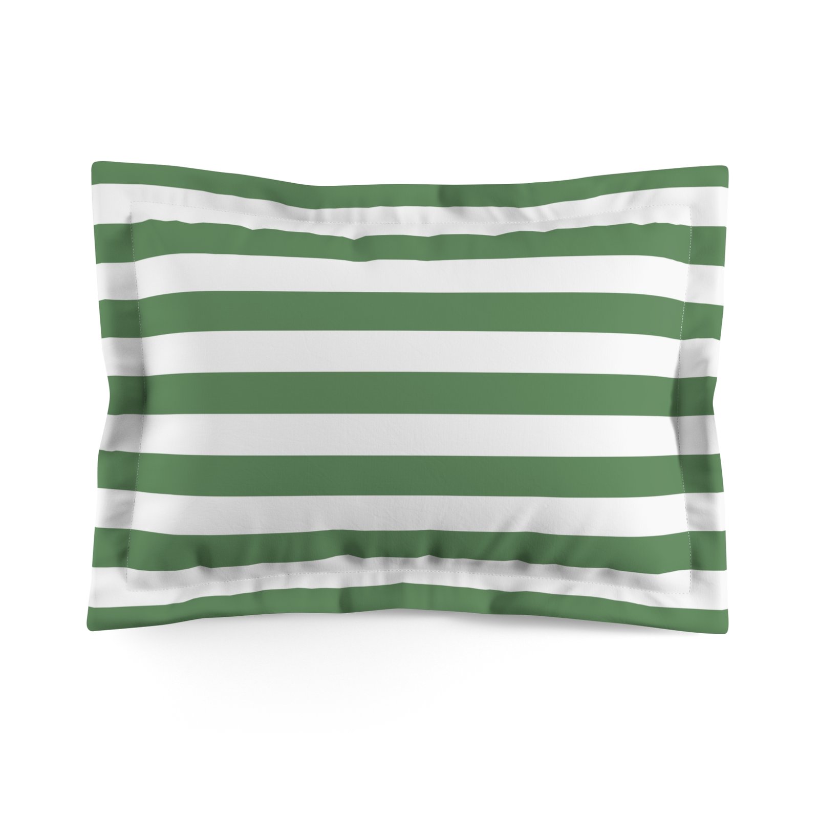 Stylish Microfiber Pillow Sham - Green Striped Bedding, Modern Home Decor, Gift for Housewarming, Cozy Bedroom Accessory - Image 2