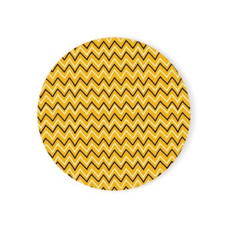 Chevron Pattern Cork Coaster Set, Rustic Drink Coasters, Yellow and Black Home Decor, Unique Gift for Housewarming, Fall Tableware