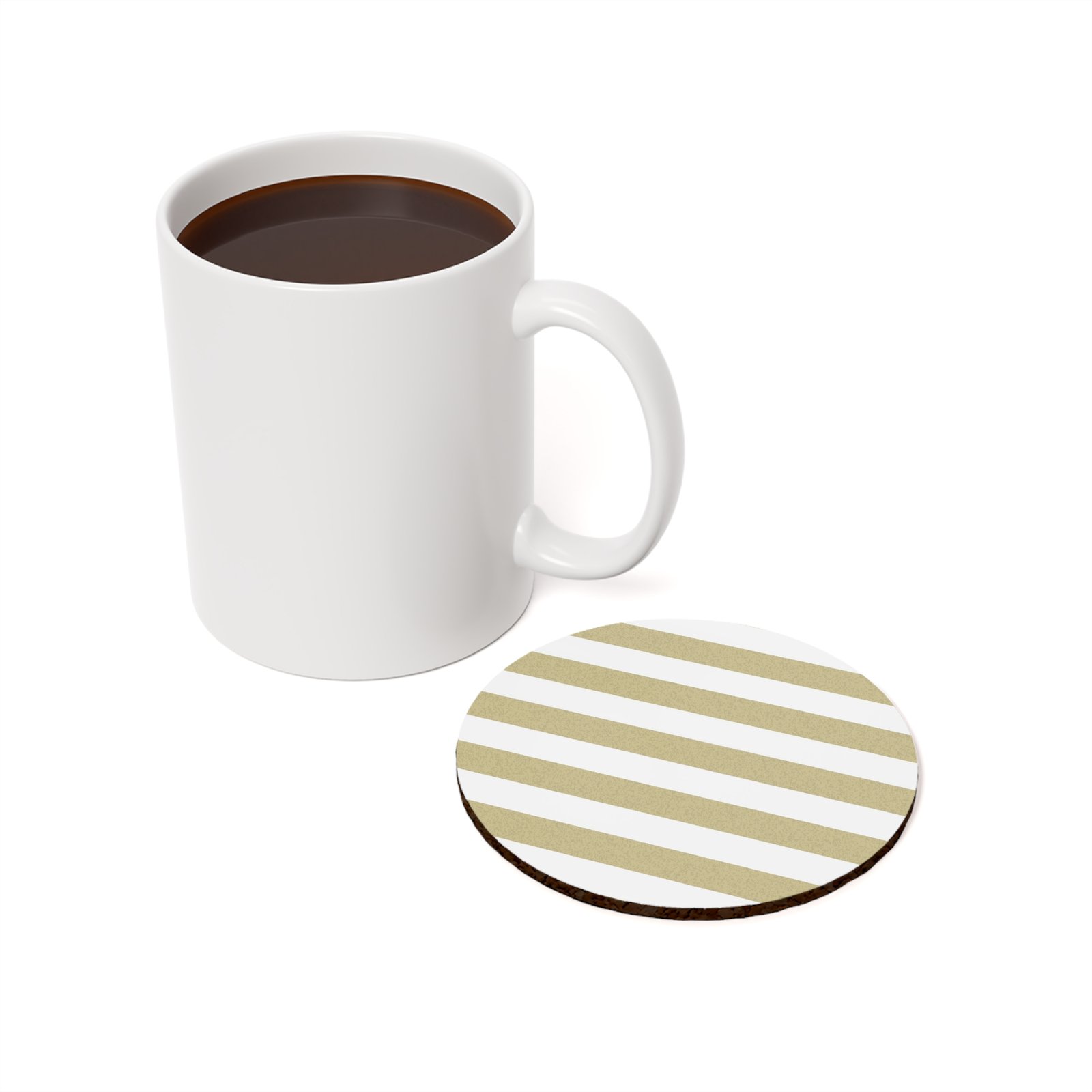 Elegant Striped Cork Back Coaster | Modern Table Decor, Gift for Housewarming, Wedding, Kitchen, Dining Room - Image 3