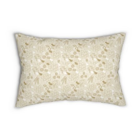 Cozy Floral Lumbar Pillow, Decorative Cushion for Home, Throw Pillow, Living Room Decor, Housewarming Gift, Nature-Inspired Accent