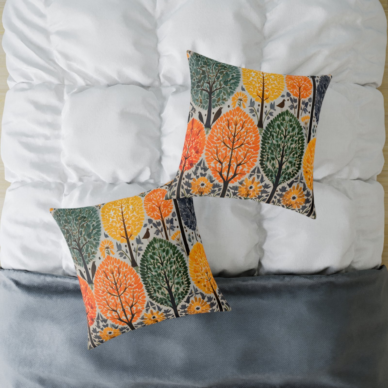 Vibrant Botanical Pillow, Decorative Throw Cushion, Cozy Home Accent, Colorful Nature Decor, Perfect Gift for Plant Lovers - Image 2