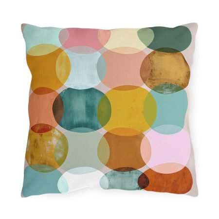 Vibrant Outdoor Pillow, Colorful Patio Decor, Modern Home Accessories, Throw Cushion for Garden, Stylish Seating Decoration