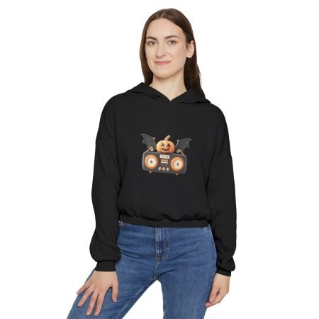 Halloween Pumpkin Hoodie, Women's Cute Cinched Bottom Sweatshirt, Fall Fashion, Halloween Costume, Cozy Gift Idea