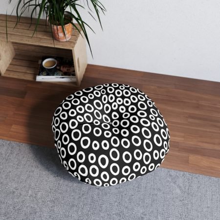Stylish Tufted Floor Pillow, Round - Modern Home Decor, Cozy Seating, Boho Chic, Living Room Accent, Gift Idea