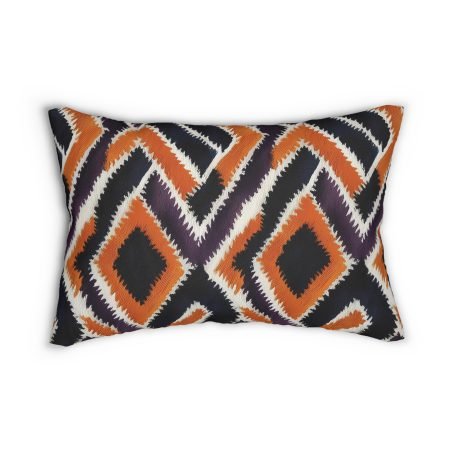 Stylish Geometric Lumbar Pillow, Bohemian Decor, Cozy Home Accent, Gift for Housewarming, Unique Throw Cushion, Modern Interior Design