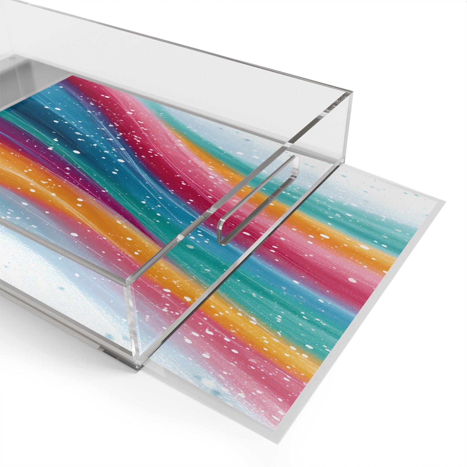Colorful Acrylic Serving Tray - Versatile Decor, Gift for Entertaining, Kitchen, Parties, Home Decor, Summer Gatherings - Image 2