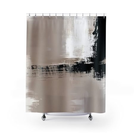 Modern Abstract Shower Curtain, Elegant Bathroom Decor, Geometric Design, Unique Gift for Home, Minimalist Style, Stylish Water Barrier