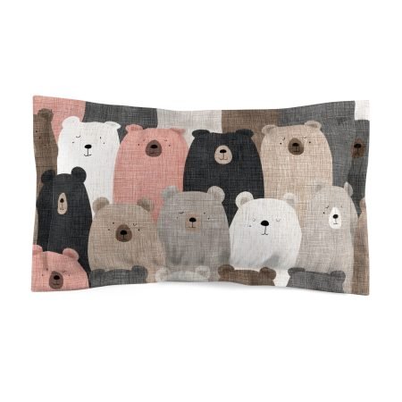 Cozy Bear Microfiber Pillow Sham, Cute Bedding for Kids, Bear Nursery Decor, Animal Print Pillowcase, Gift for Baby Shower, Soft Home [...]