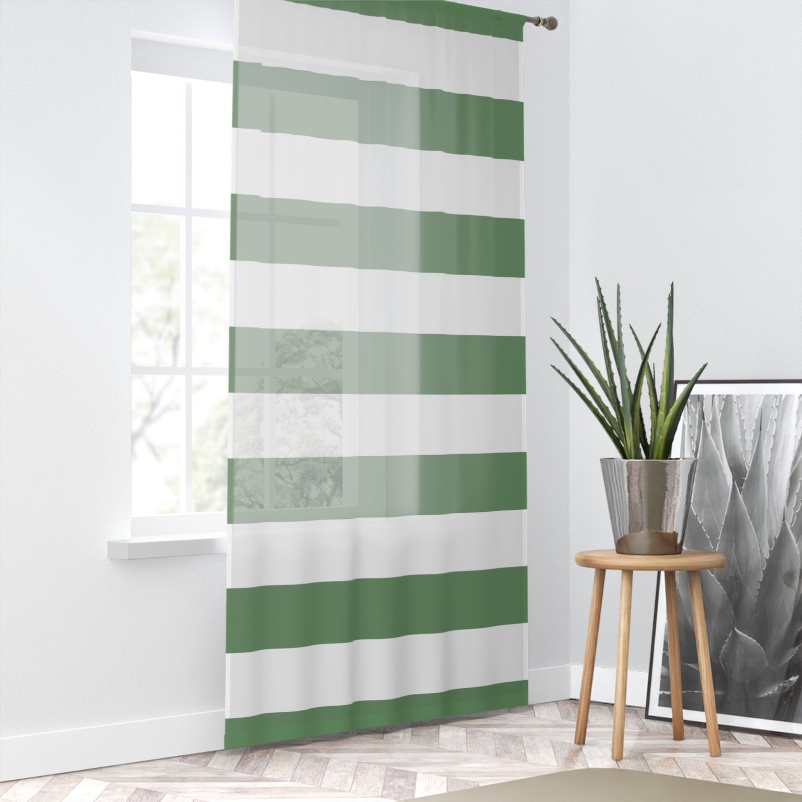 Elegant Striped Window Curtain | Home Decor, Light Filtering, Modern Design, Living Room, Bedroom, Holiday Gift - Image 2
