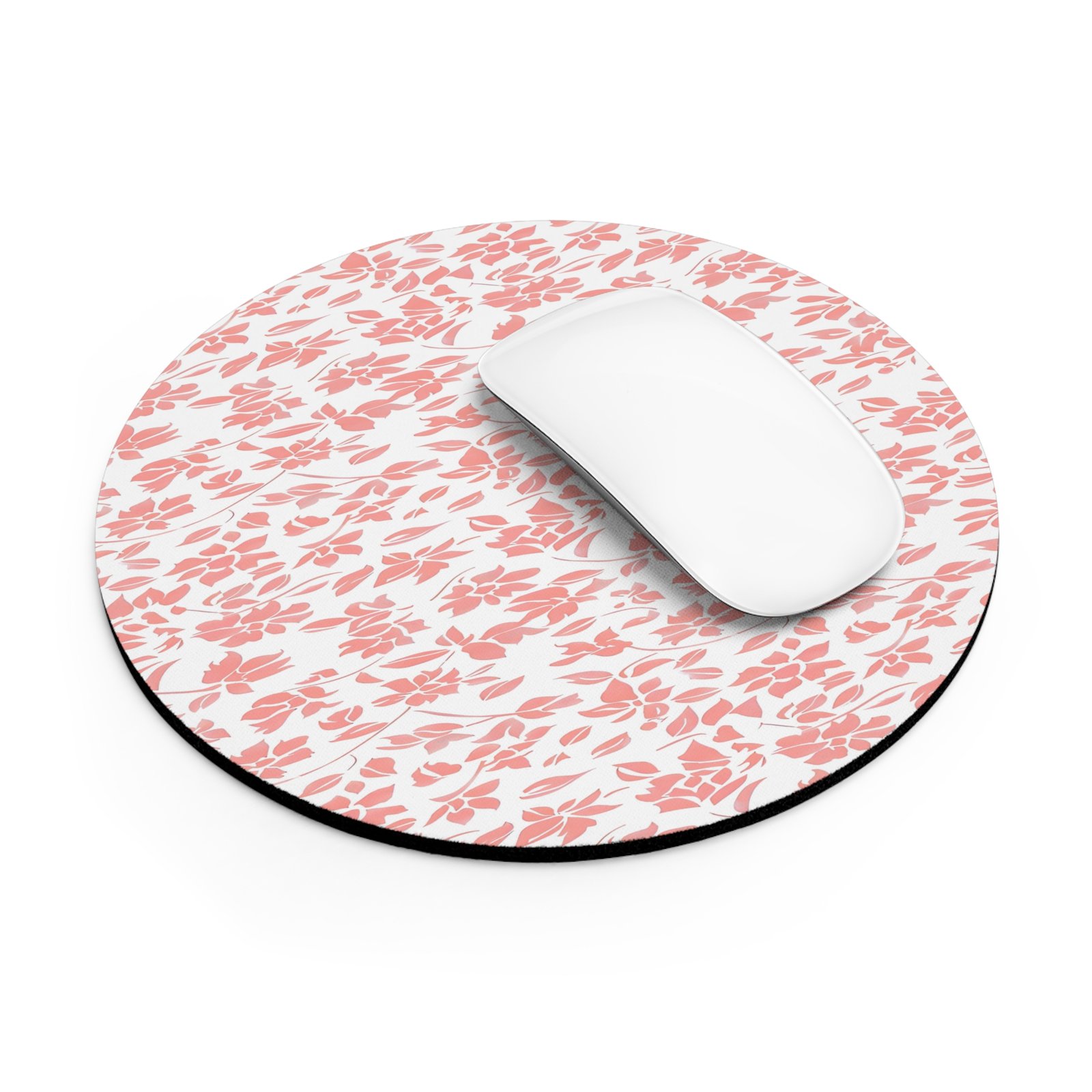 Floral Pattern Mouse Pad, Stylish Desk Accessory for Home Office, Gift for Gamers, Computer Mouse Mat, Cute Desk Decor - Image 4