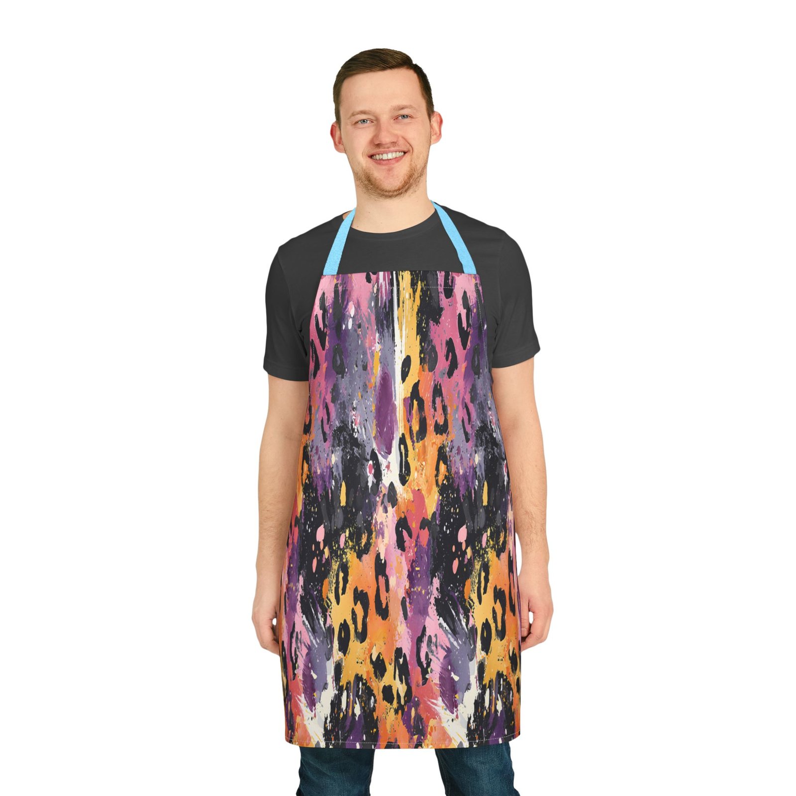 Vibrant Leopard Print Apron | Colorful Cooking Gift for Foodies, Art Lovers, Grilling, BBQ, Birthday, Holiday - Image 10
