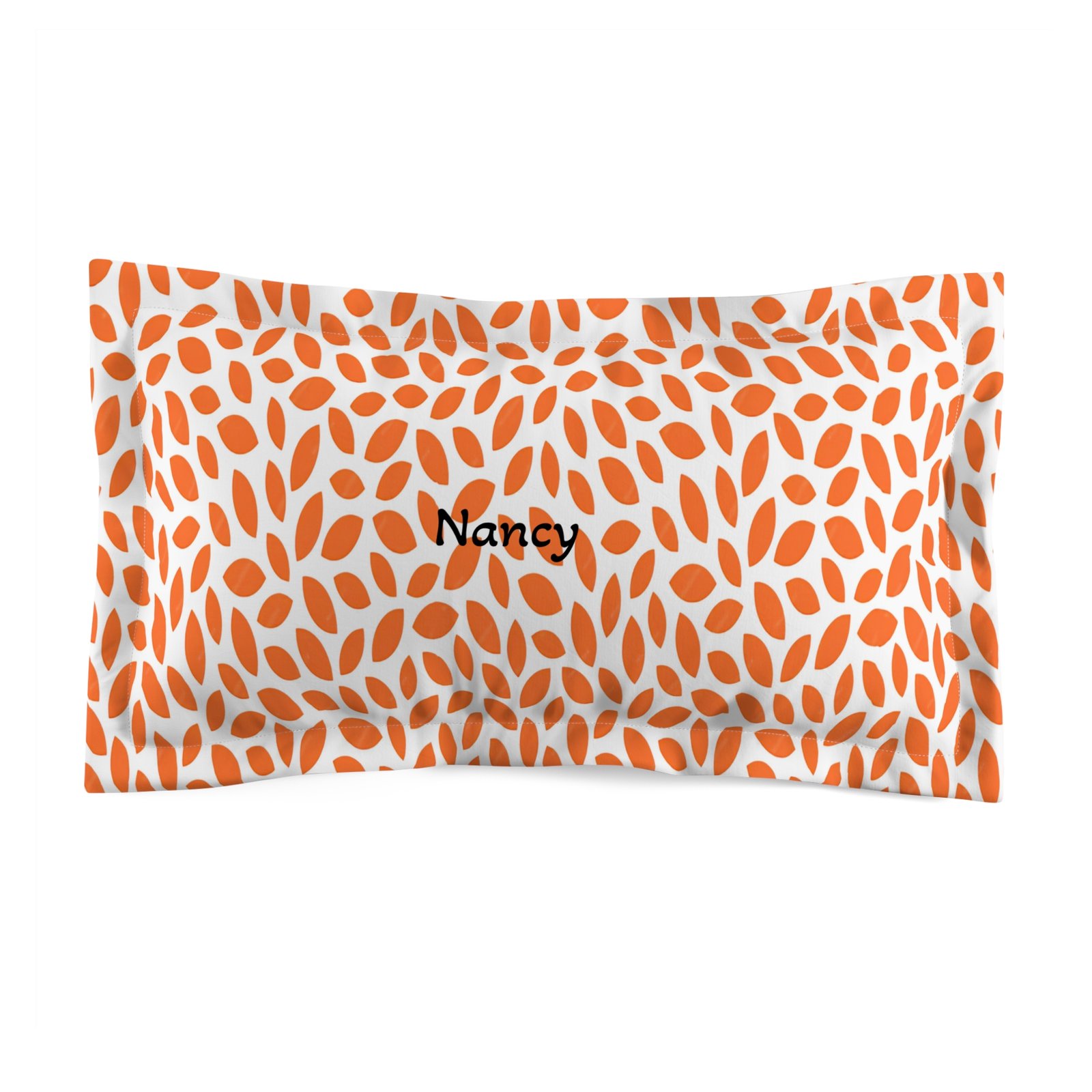 Vibrant Orange Leaf Pattern Microfiber Pillow Sham, Decorative Pillow Case, Bedroom Decor, Home Accents, Cozy Gift, Seasonal Bedding - Image 5