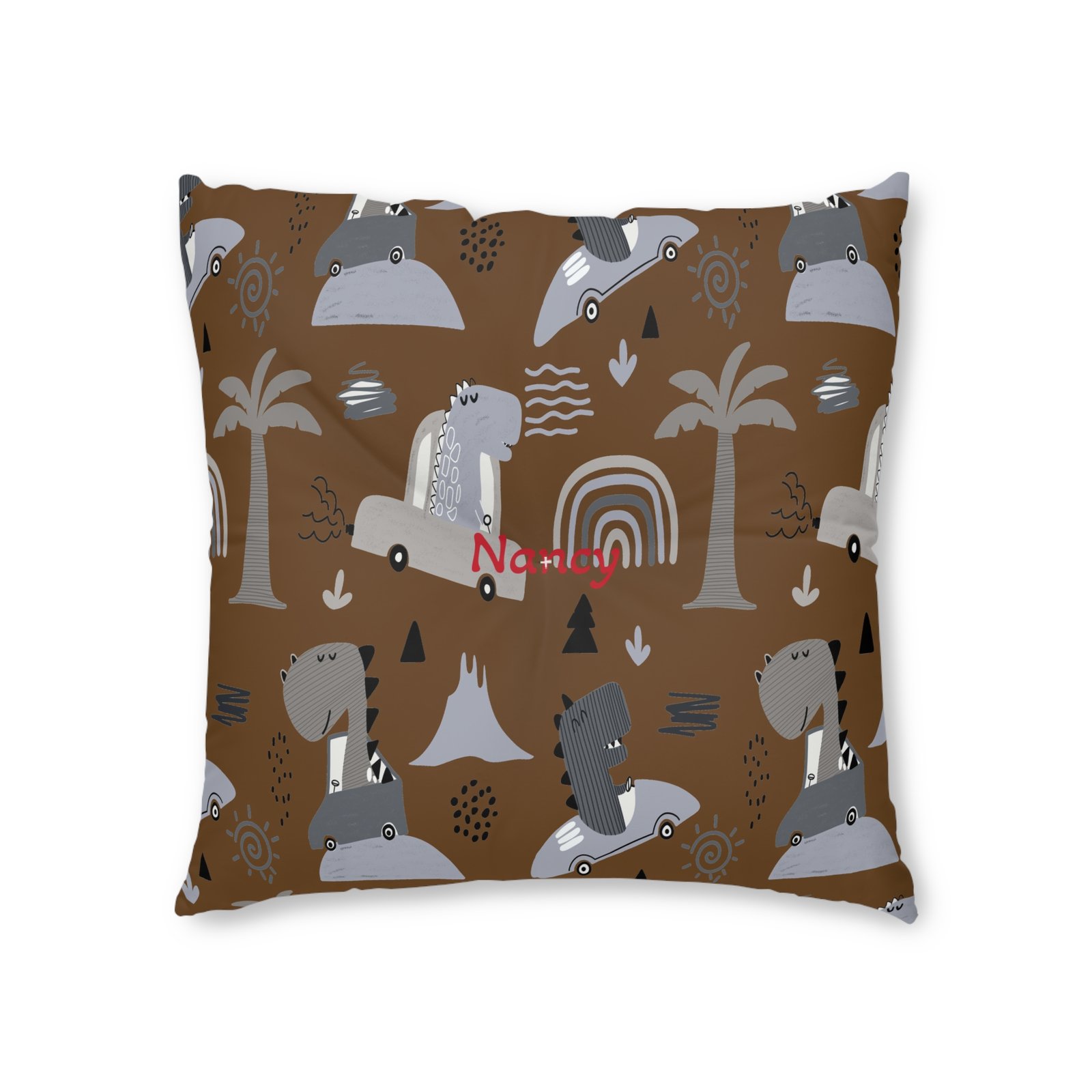 Cute Animal Print Tufted Floor Pillow for Kids, Playroom Decor, Nursery Accent, Safari Style Throw Pillow, Unique Bedroom Gift - Image 5