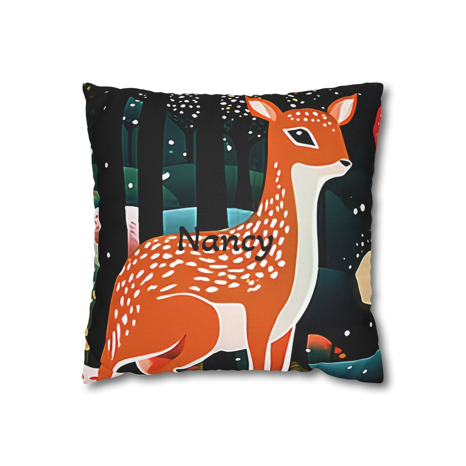 Whimsical Forest Deer Pillowcase, Cozy Living Room Decor, Nature Inspired Home, Wildlife Gift, Boho Bedroom Accessory - Image 7