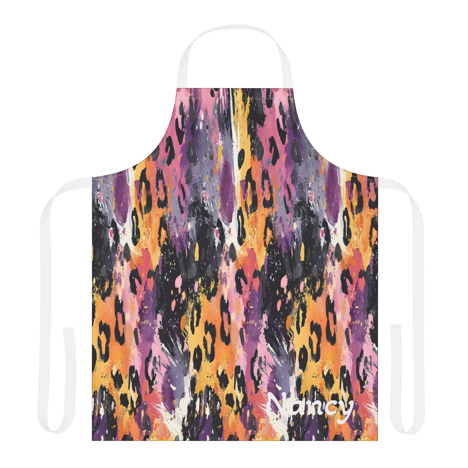 Vibrant Leopard Print Apron | Colorful Cooking Gift for Foodies, Art Lovers, Grilling, BBQ, Birthday, Holiday - Image 23