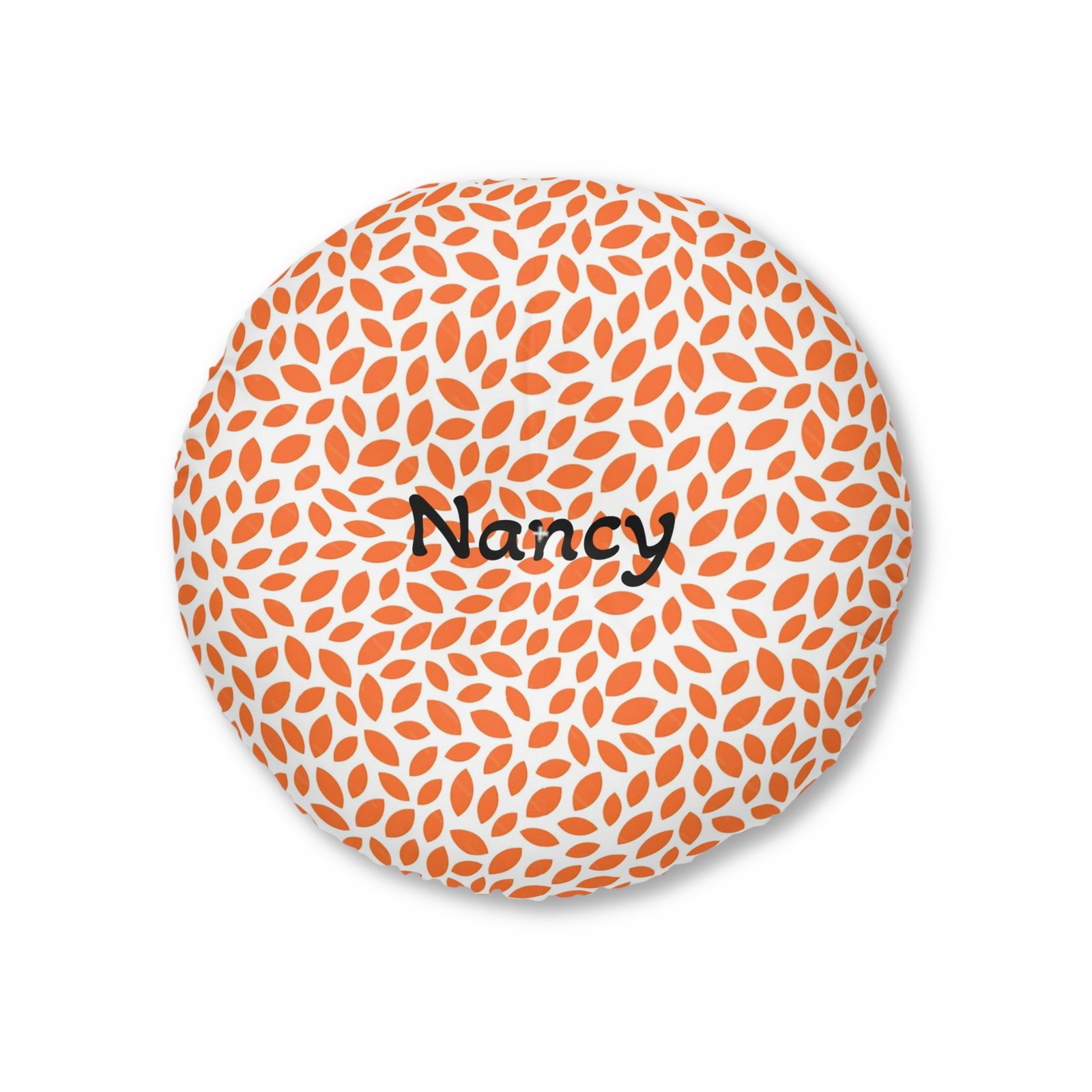 Bright Orange Tufted Floor Pillow - Round Decorative Cushion for Home, Seat Pad, Living Room, Outdoor, Boho Decor - Image 5