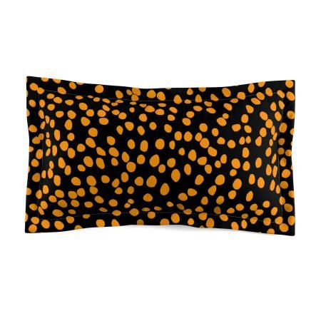 Halloween Microfiber Pillow Sham, Decorative Pillow Cover, Cozy Bedroom Accent, Pumpkin Spice Pillow, Fun Fall Decor