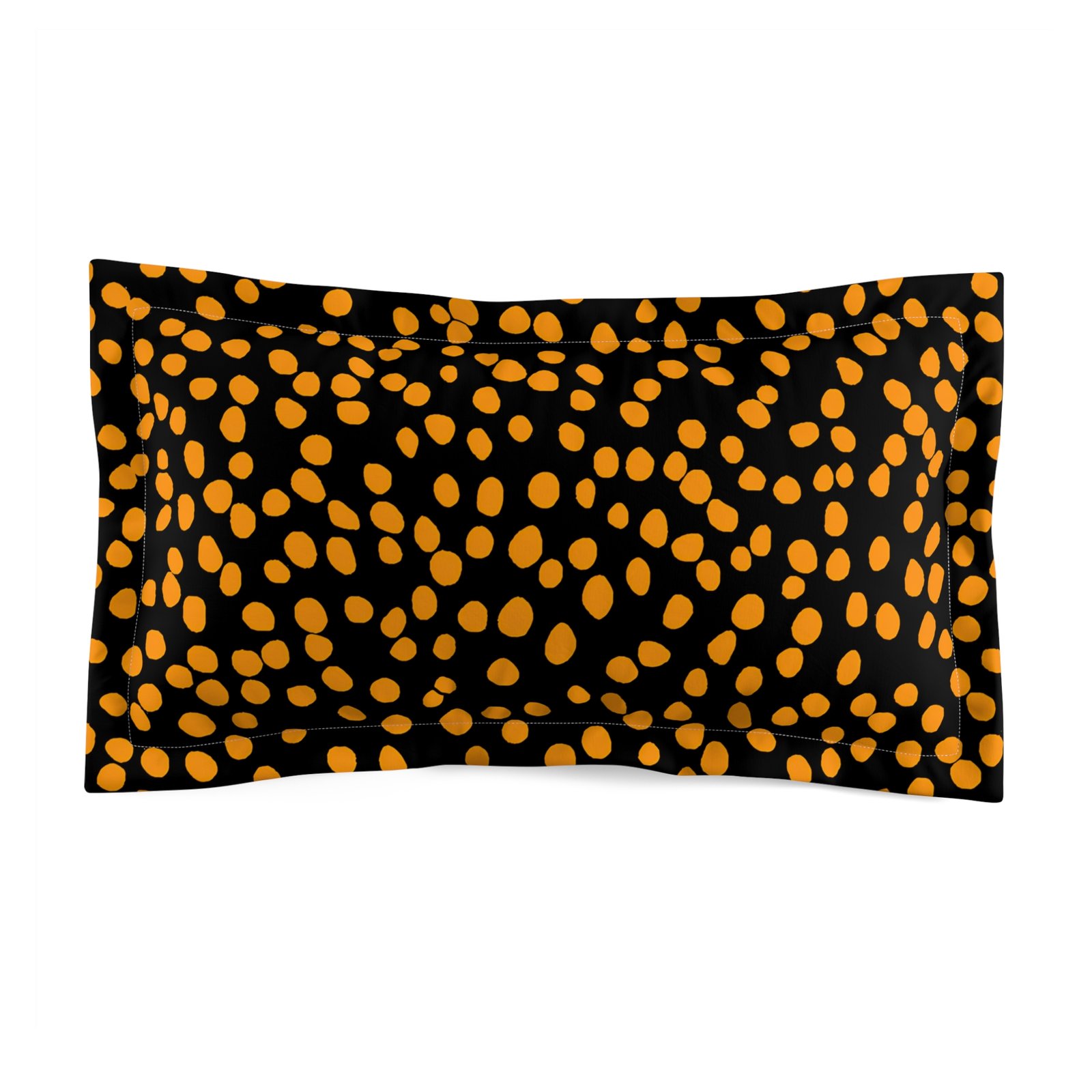 Halloween Microfiber Pillow Sham, Decorative Pillow Cover, Cozy Bedroom Accent, Pumpkin Spice Pillow, Fun Fall Decor