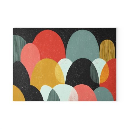 Modern Abstract Glass Cutting Board | Colorful Kitchen Decor, Housewarming Gift, Cooking Essential, Engaging Kitchen Design