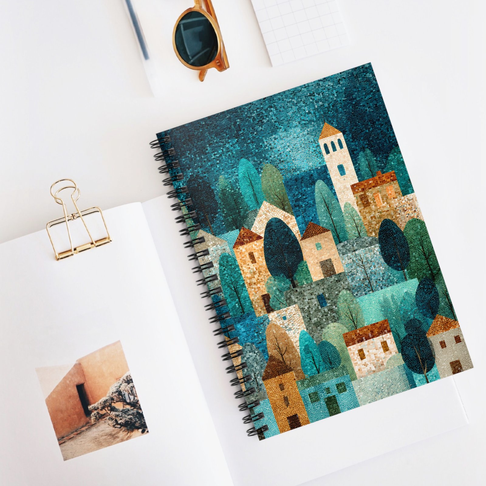 Charming Landscape Spiral Notebook - Ruled Lines, Artistic Journal, Perfect for Gifts, Stationery, Sketchbook, Daily Planner