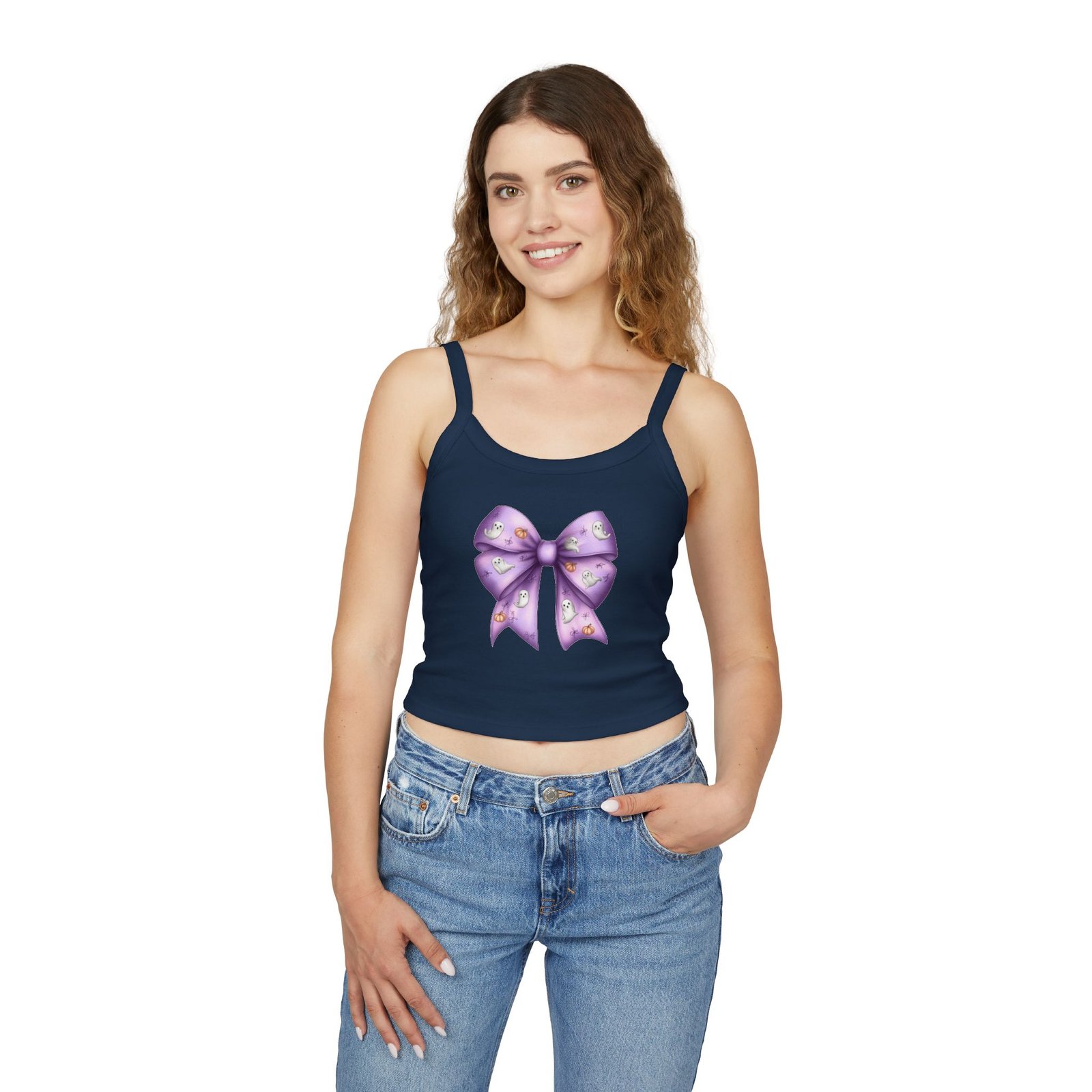 Cute Bow Design Women's Spaghetti Strap Tank Top, Summer Top, Gift for Her, Casual Wear, Festival Outfit, Women's Apparel - Image 5
