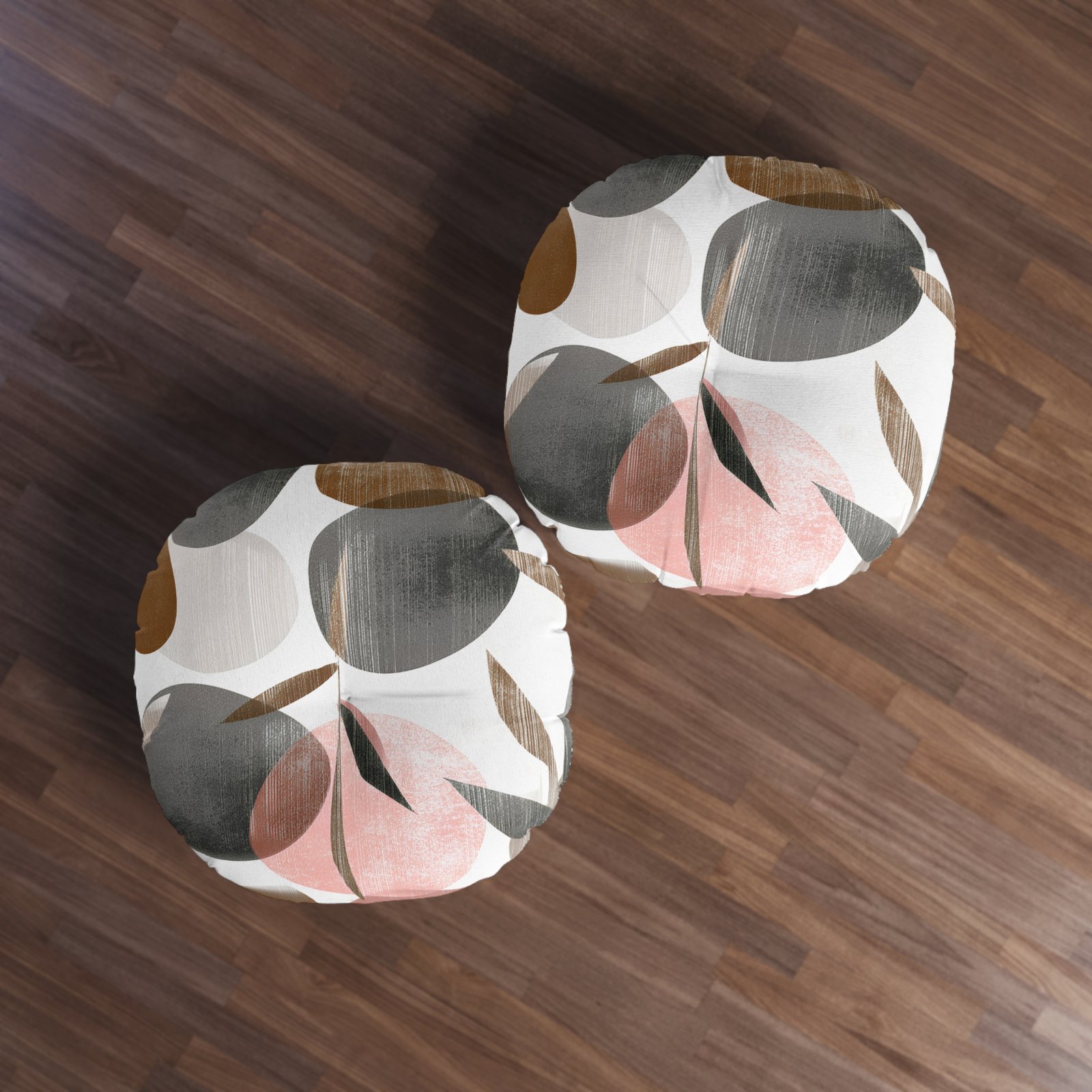 Modern Tufted Floor Pillow, Round - Boho Decor, Minimalist Cushion, Cozy Seating, Living Room Accent, Gift Idea for Home - Image 3