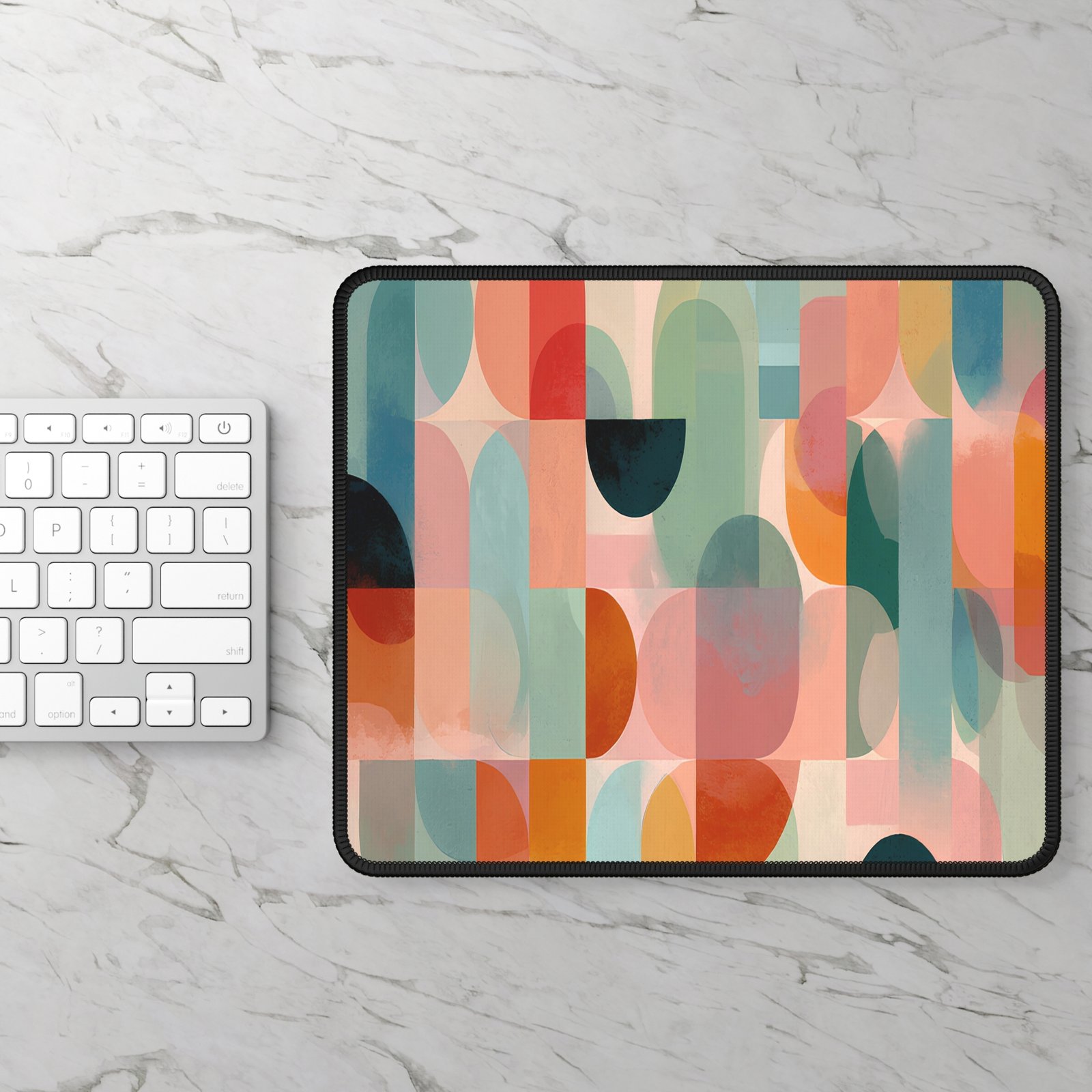 Colorful Geometric Gaming Mouse Pad - Perfect for Gamers, Office Decor, Desk Accessories, Vibrant Home Office, Unique Gaming Setup - Image 2