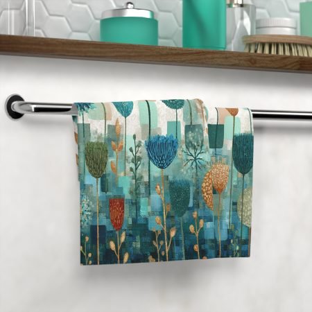 Floral Face Towel | Soft Bath Towel for Home Spa, Eco-Friendly Decor, Gift for Her, Bathroom Essentials, Mother's Day