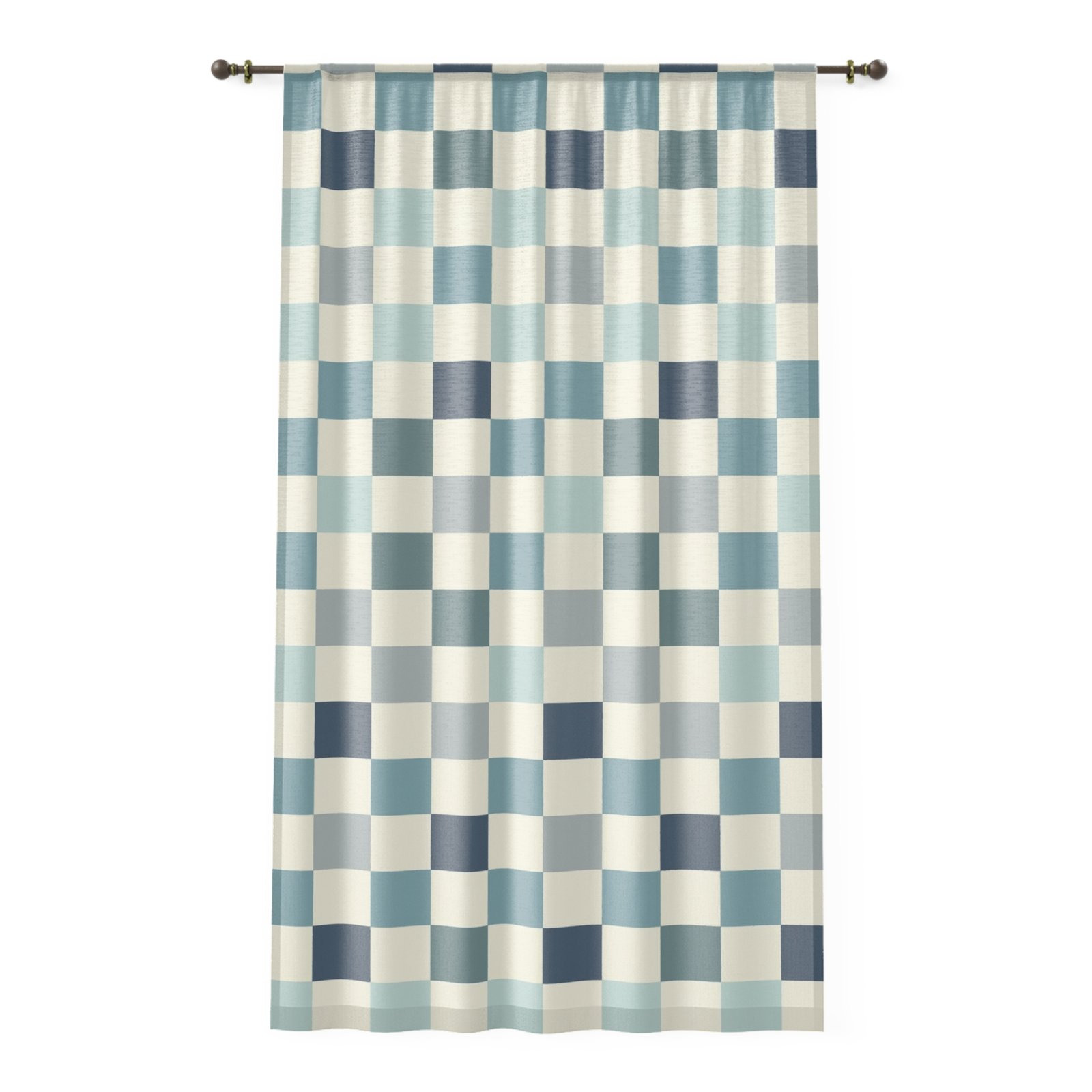 Stylish Geometric Window Curtain | Modern Decor, Home Refresh, Living Room, Bedroom, Light Filtering