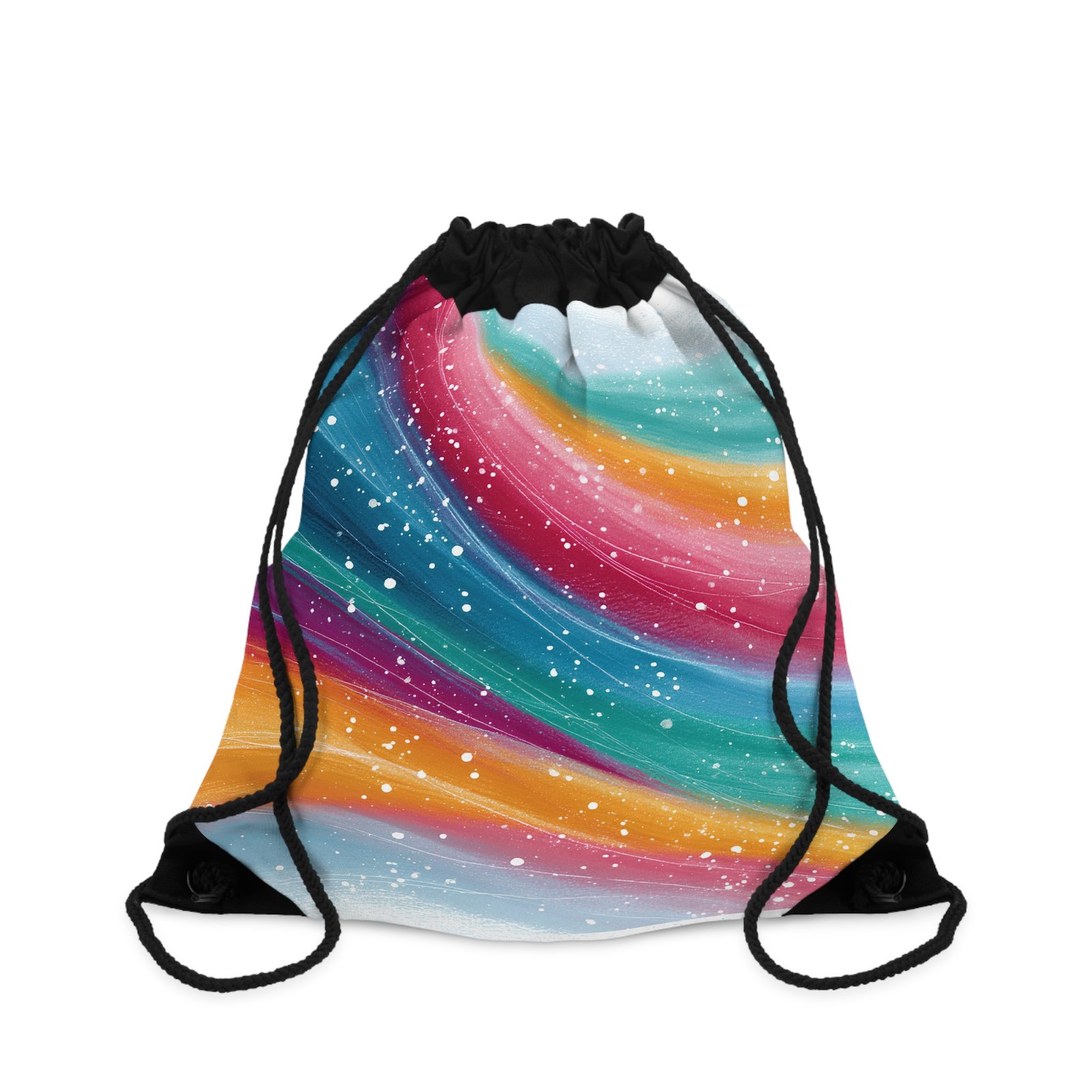 Vibrant Abstract Drawstring Bag - Colorful Gym Backpack, Art Tote, Travel Bag, Festival Accessory, Gift for Art Lovers - Image 2