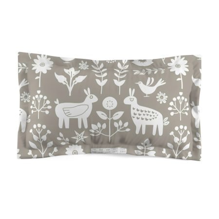Whimsical Animal Print Pillow Sham | Cozy Bedroom Decor, Nursery Accent, Gift for Animal Lovers, Farmhouse Style, Nature Inspired