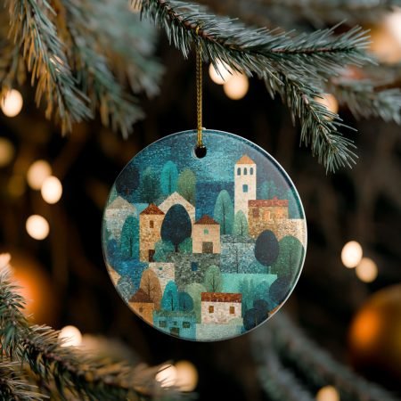 Ceramic Ornament Decoration, Handcrafted Holiday Décor, Home and Kitchen Gift, Wall Art, Eco-friendly Housewarming Gift