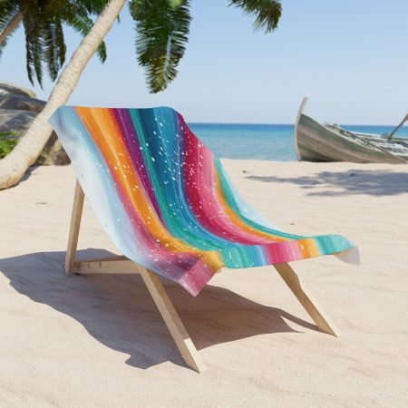 Vibrant Sunset Beach Towel, Bright Colorful Towel, Summer Beach Accessory, Travel Towel, Poolside Essential