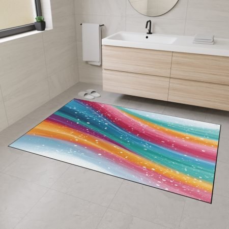 Vibrant Abstract Heavy Duty Floor Mat | Colorful Entry Rug, Home Decor, Kitchen Mat, Washable Door Mat, Indoor/Outdoor Use