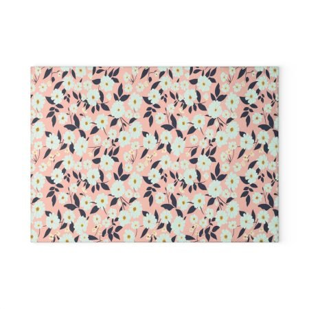 Floral Glass Cutting Board - Elegant Kitchen Gift, Home Decor, Wedding Present, Mother's Day, Personalized Kitchenware