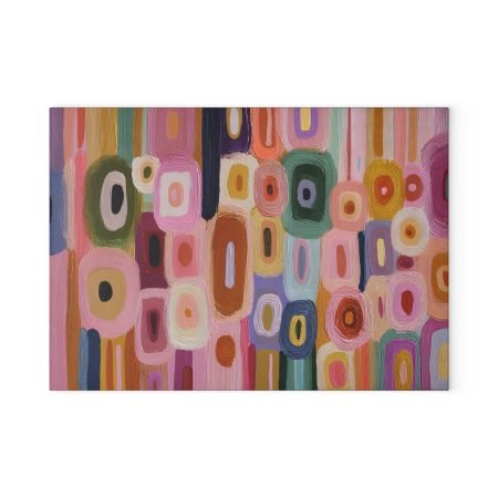 Colorful Artistic Glass Cutting Board, Kitchen Decor, Gift for Chefs, Home & Housewarming, Modern Kitchen Art, Colorful Cookware