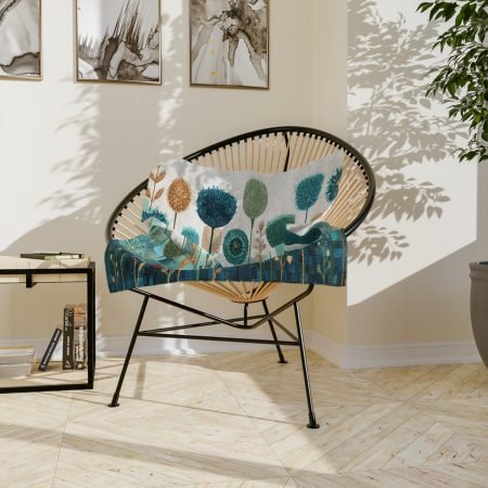 Colorful Floral Velveteen Blanket | Soft Microfiber Throw for Cozy Decor, Gift for Home, Nature Lovers, Relaxation, Housewarming