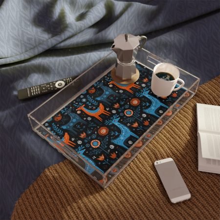 Whimsical Animal Acrylic Serving Tray, Decorative Party Platter, Unique Gift for Home, Kitchen Decor, Holiday Entertaining