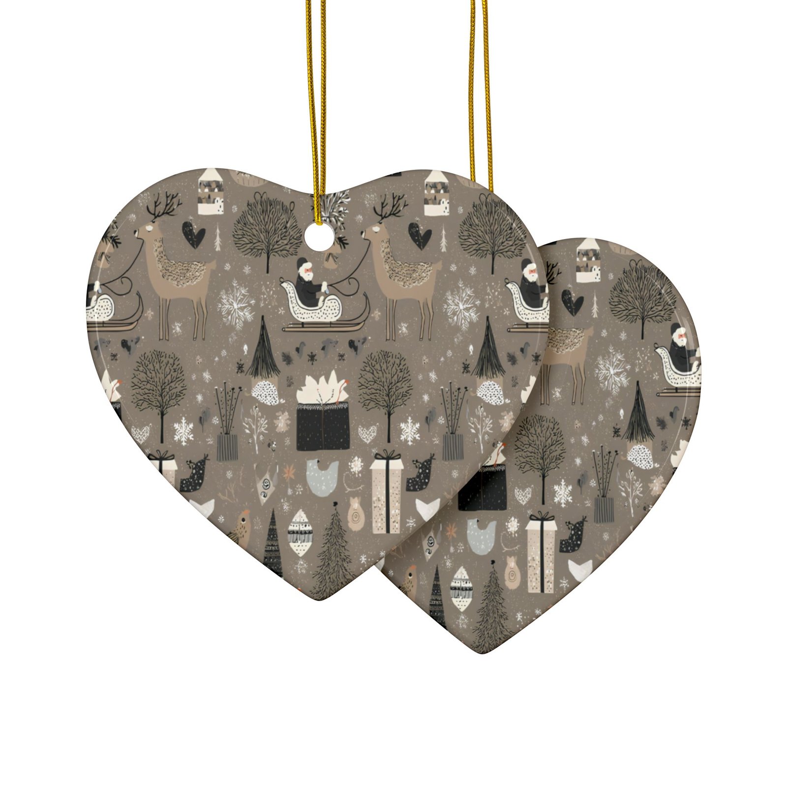 Ceramic Ornaments, 2-Side Print, (1pc, 3pcs, 5pcs, 10pcs) - Image 50