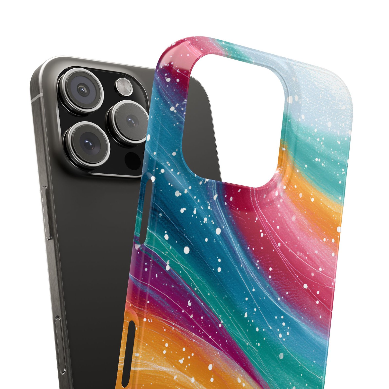Colorful Abstract Slim Phone Case for Art Lovers, Protective Cover, Unique Gift for Him/Her, Trendy Accessories, Phone Protection