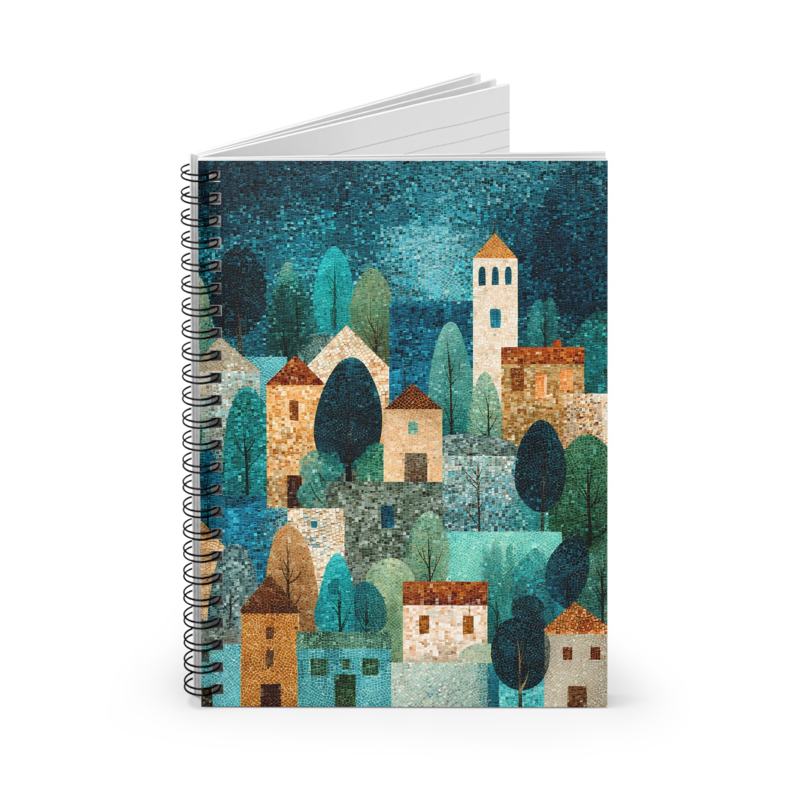 Charming Landscape Spiral Notebook - Ruled Lines, Artistic Journal, Perfect for Gifts, Stationery, Sketchbook, Daily Planner - Image 3