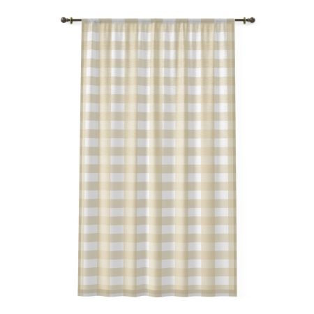 Soft Plaid Window Curtain | Rustic Home Decor, Living Room Accent, Boho Style Curtain, Holiday Gift, Farmhouse Chic