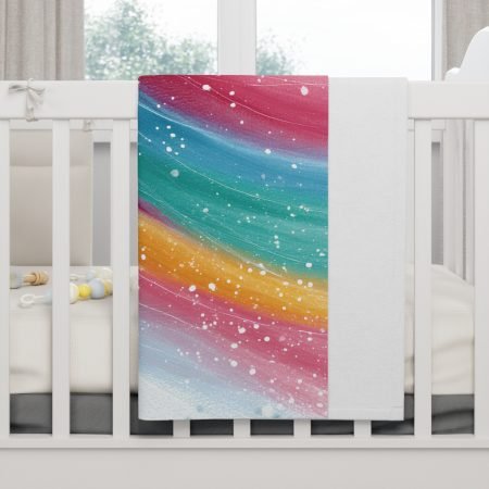 Soft Fleece Baby Blanket with Colorful Swirls | Cozy Nursery Gift, Baby Shower Present, Toddler Comfort, Infant Snuggle