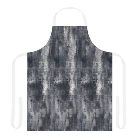 Stylish Gray Tie-Dye Apron for Cooking, BBQ, Crafting, Designer Gift, Kitchen Decor, Unique Kitchenware
